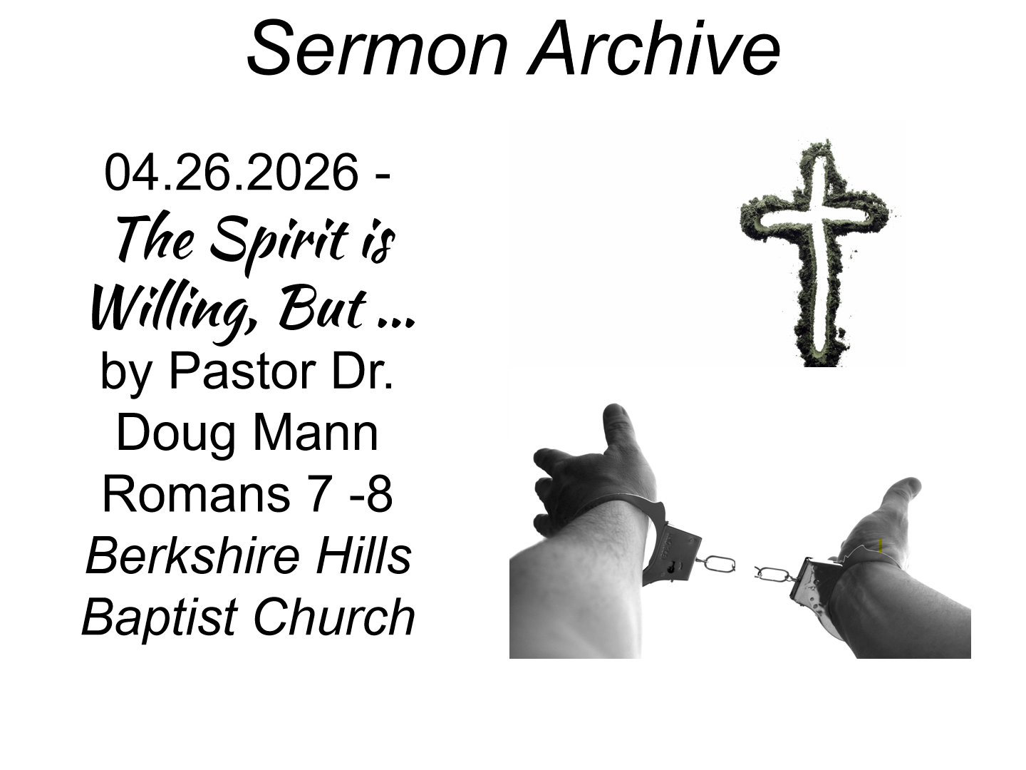 Title slide for “The Spirit is Willing, But ...”