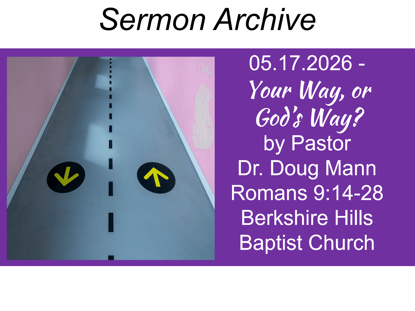 Title slide for “Your Way or God's Way?”
