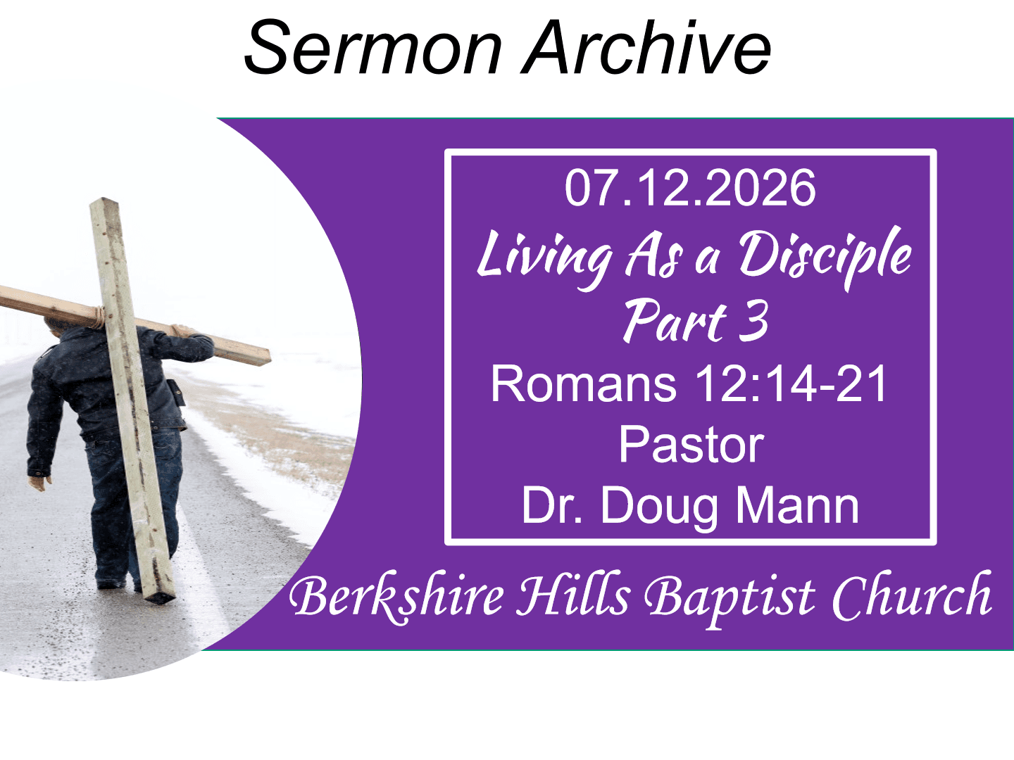 Title slide for “Living As a Disciple, Part 3”