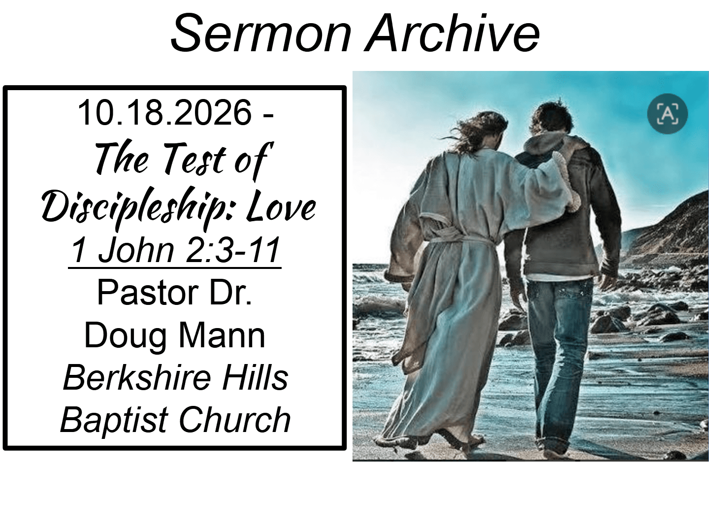 Title slide for “Test Of Discipleship Love”