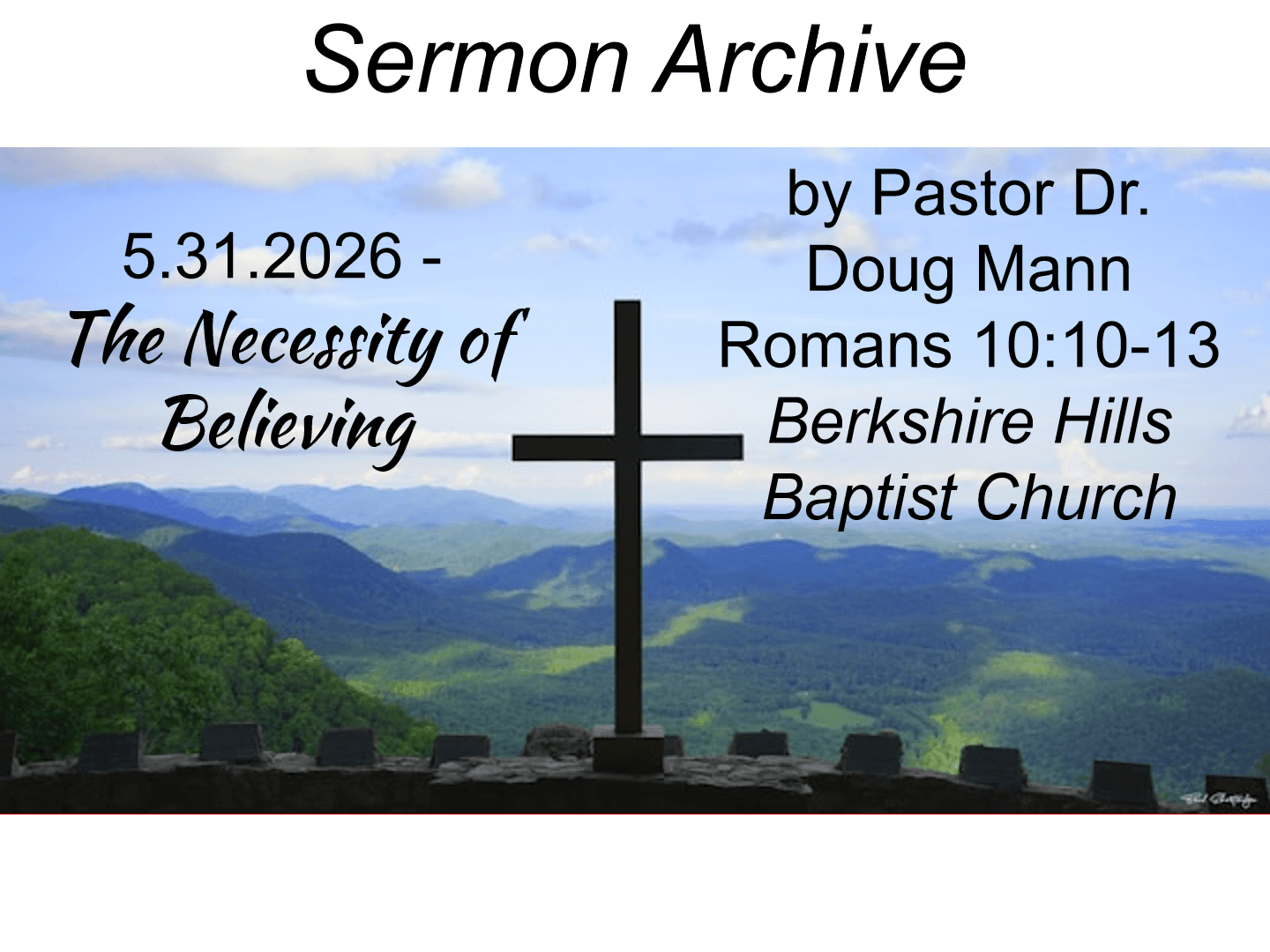 Title slide for “The Necessity of Believing”
