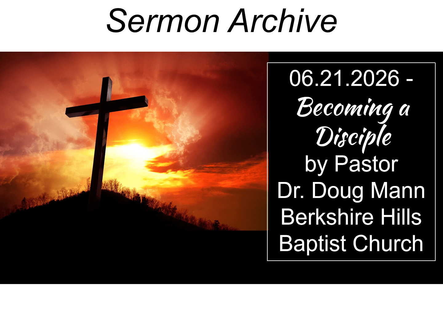 Title slide for “Becoming a Disciple”