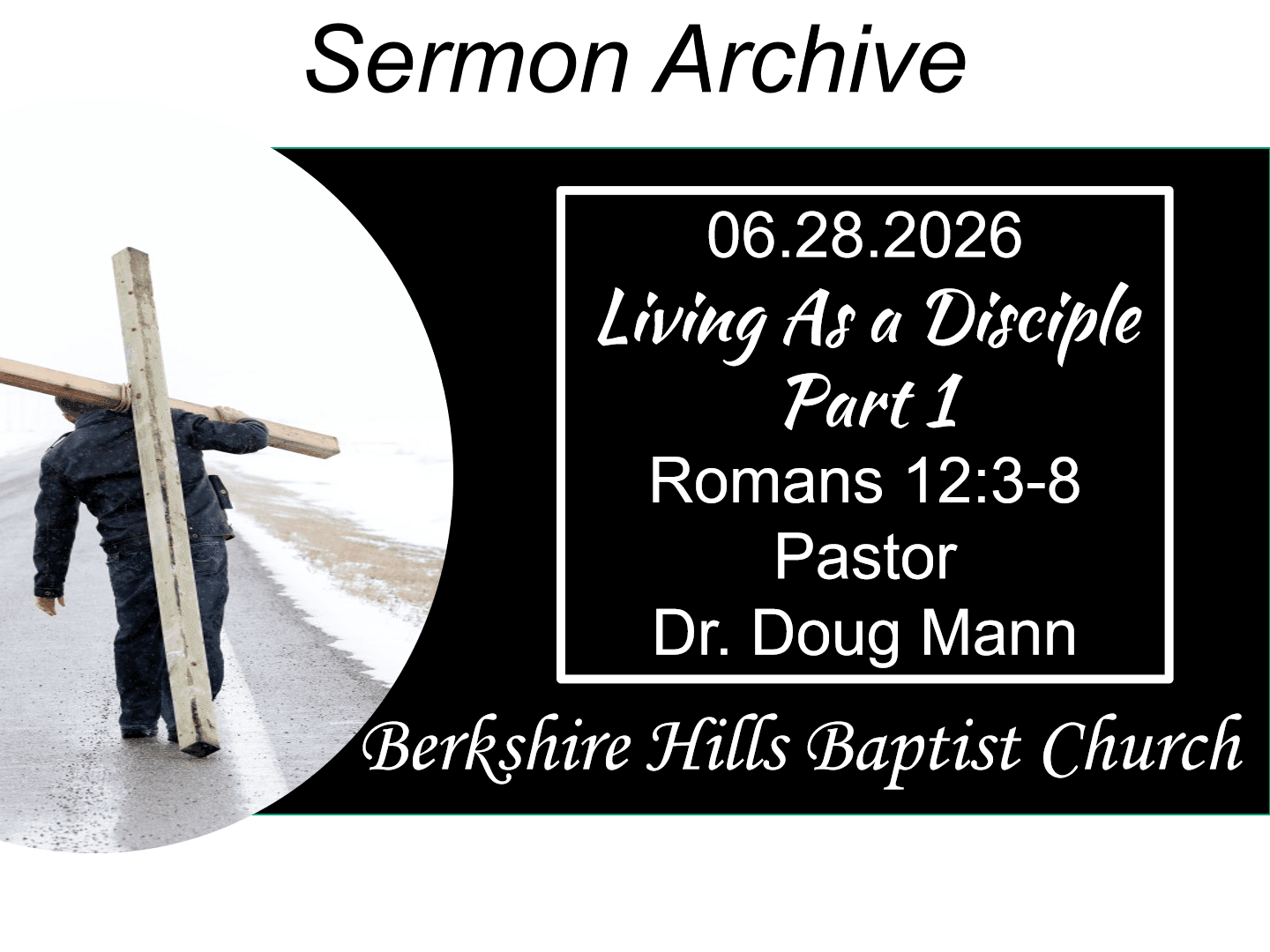Title slide for “Living As a Disciple, Part 1”